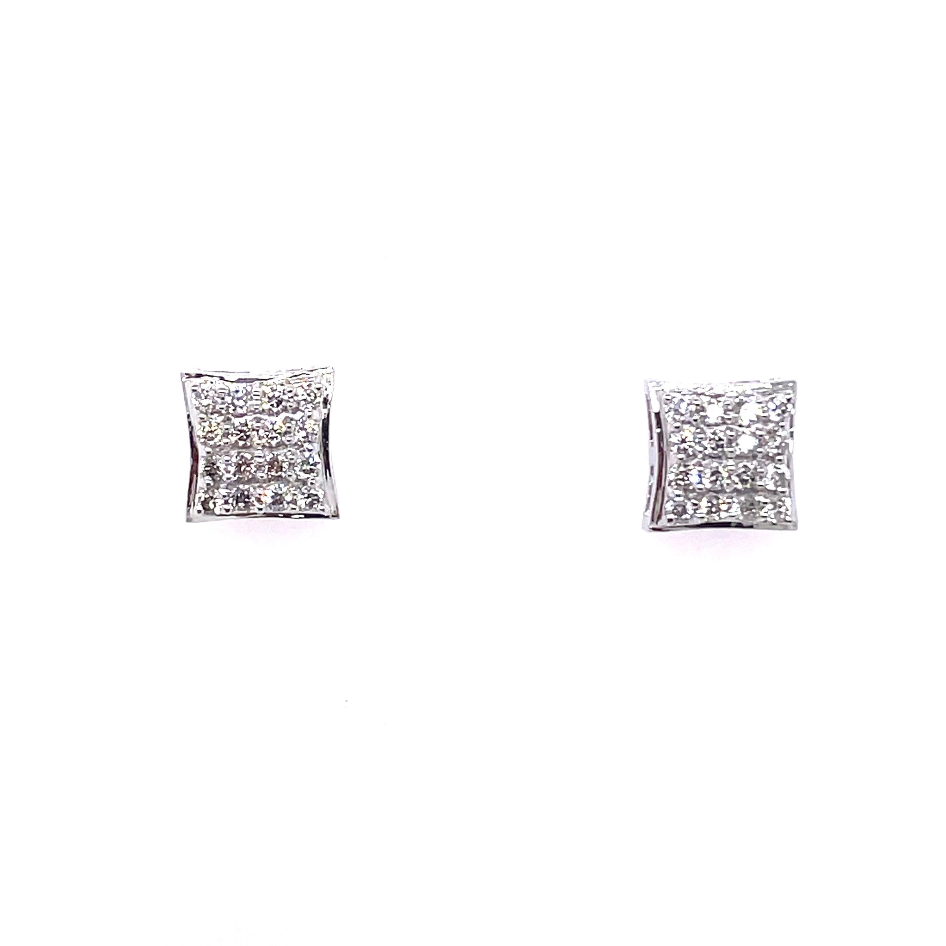 Crafted with 14 karats of pure white gold, and weighing 3.45 grams, these earrings are a symphony of luxury and brilliance.

Each earring is graced with a mesmerizing array of diamonds totally weighing 0.48 cts, making it the ultimate symbol of