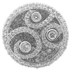 14k White Gold Diamond Swirl Ring 14k White Gold Diamond Swirl Ring