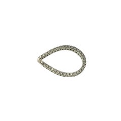 14K White Gold Diamond Tear Drop Slide Pendant #23448