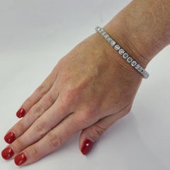 14K White Gold Diamond Tennis Bracelet 12.66 Carats G/H I1