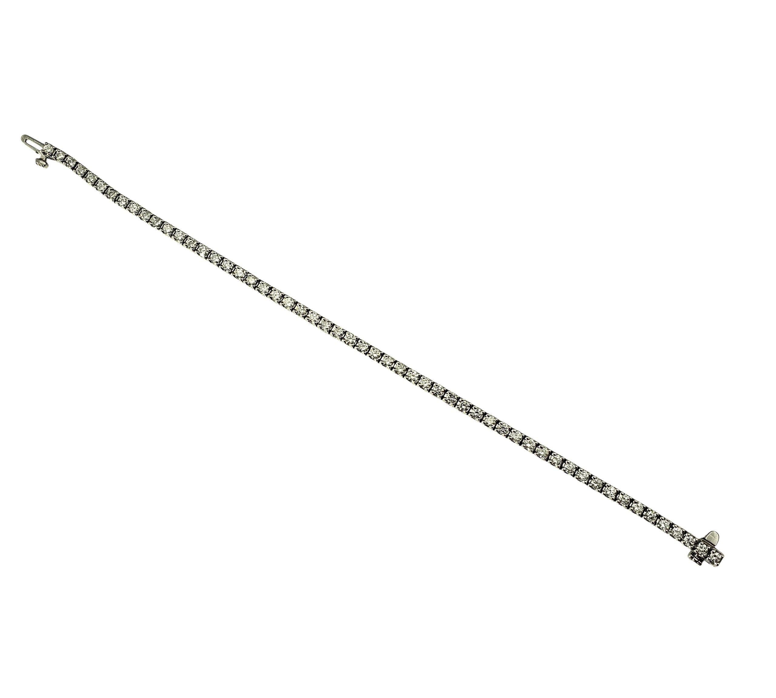 Pulsera de tenis con diamantes de oro blanco de 14 quilates #22999 en Bueno estado para la venta en Washington Depot, CT