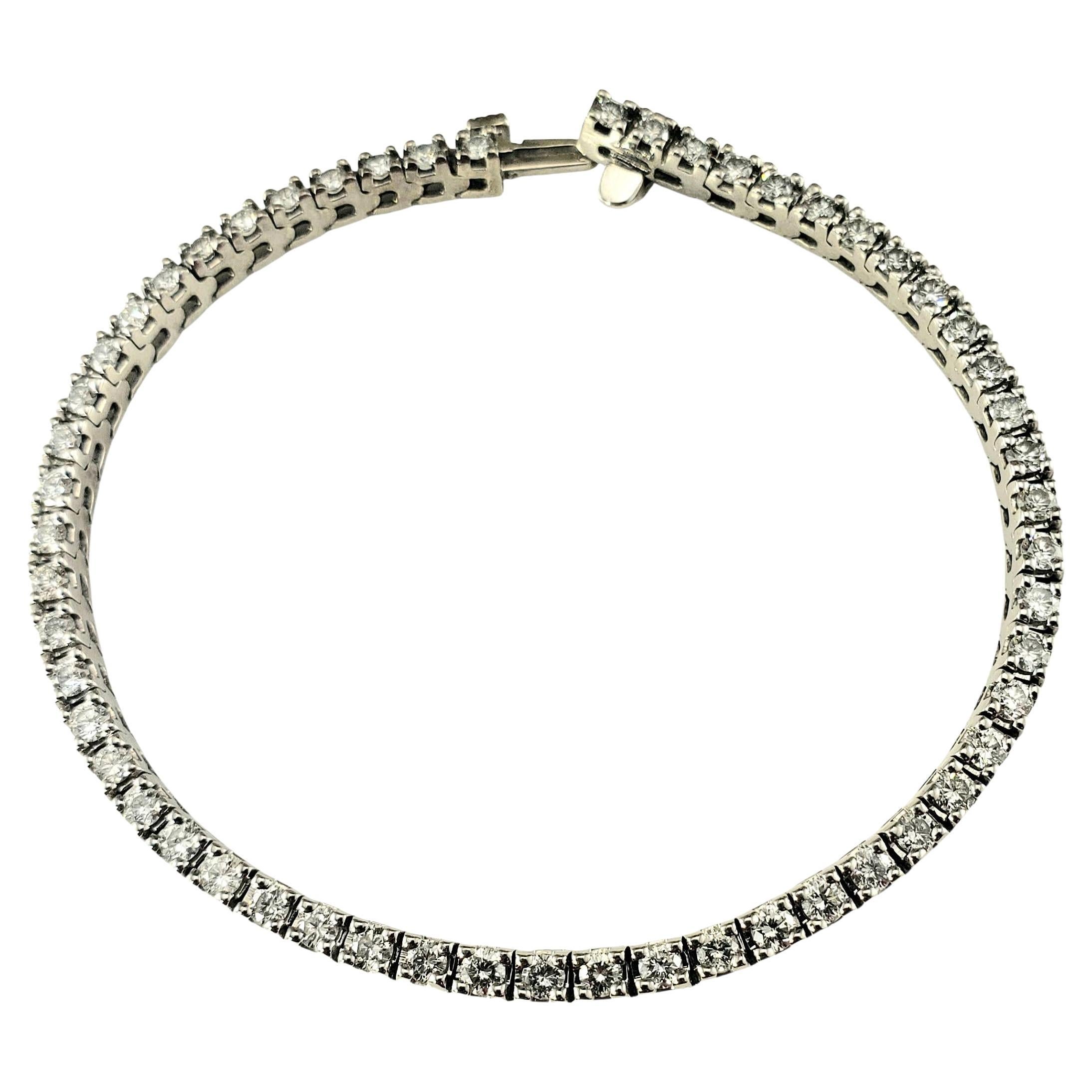 Pulsera de tenis con diamantes de oro blanco de 14 quilates #22999 en venta