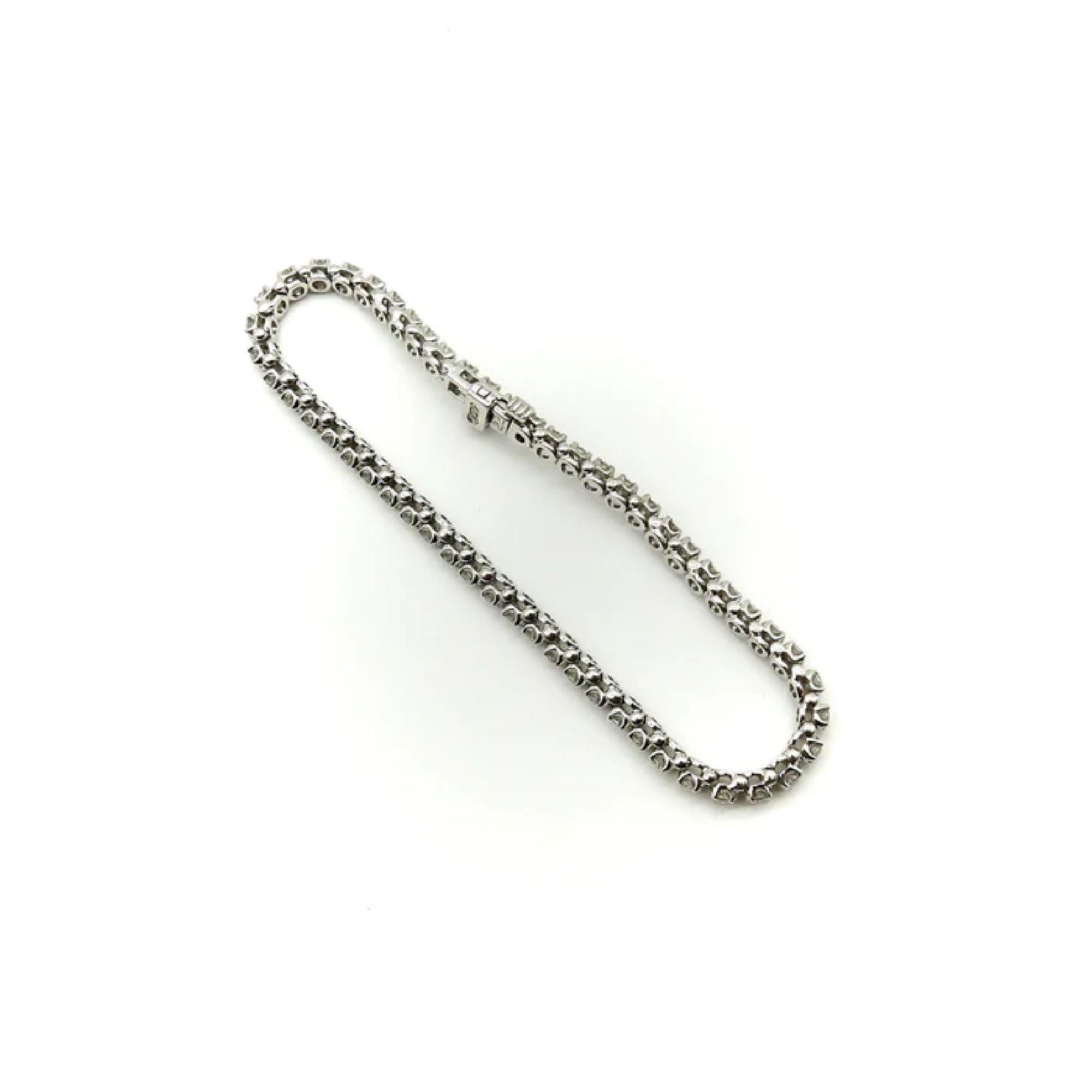 tennis bracelet in 14k white...