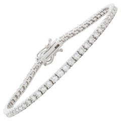 14k White Gold & Diamond Tennis Bracelet 2.62ctw F-G/VS1-VS2