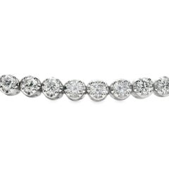 Bracelet de tennis en or blanc 14k diamant 2mm 1.74 ct w/ Appraisal
