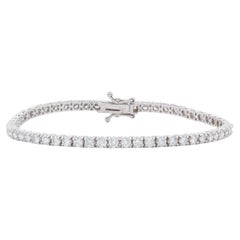14k White Gold & Diamond Tennis Bracelet 3.67ctw F-G/VS1-VS2
