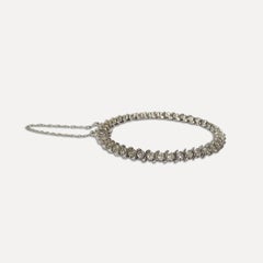 14K White Gold Diamond Tennis Bracelet 4.00 ct