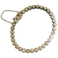14 Karat White Gold Diamond Tennis Bracelet
