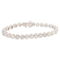 Bracciale tennis con diamanti in oro bianco 14k