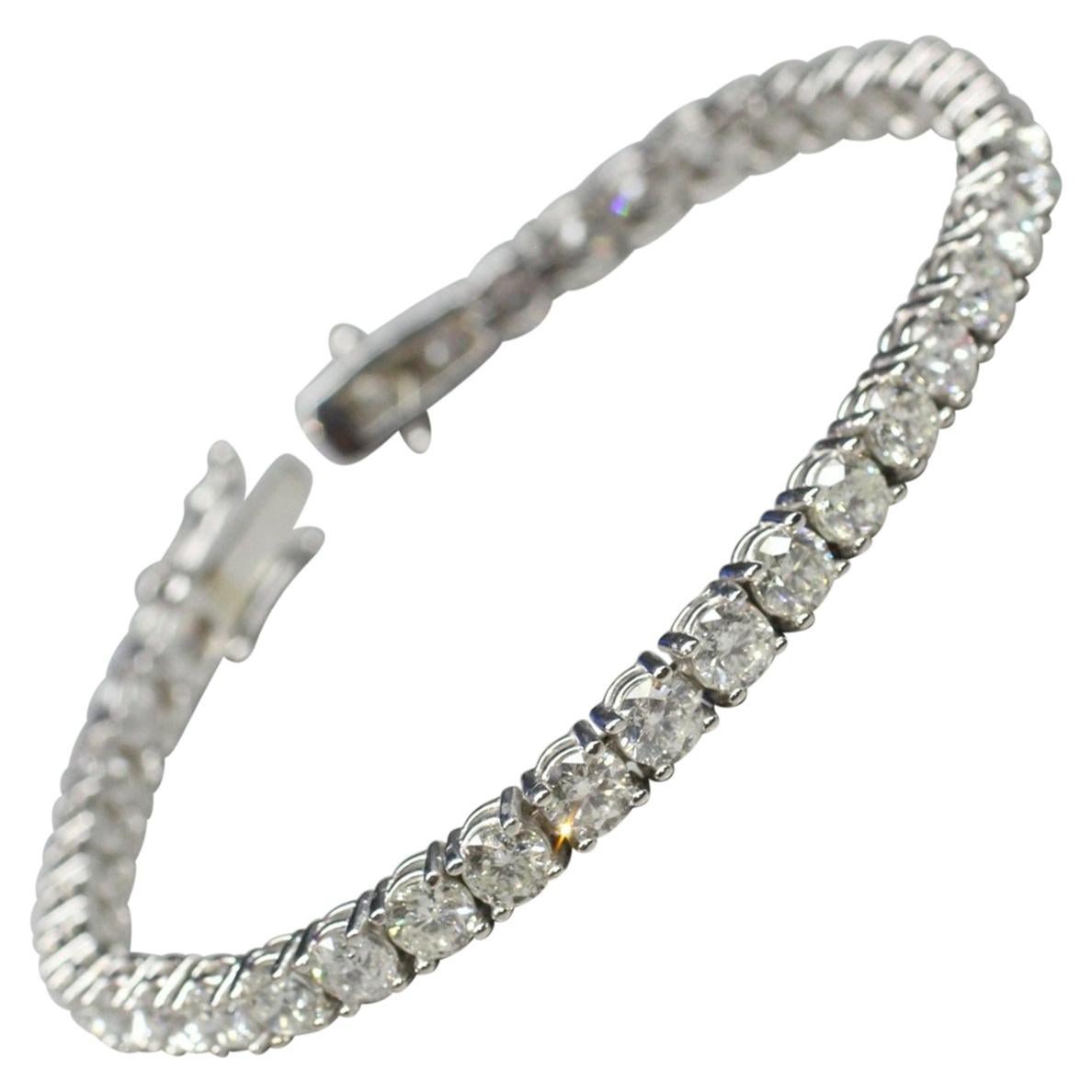 14K Gold Tennis Bracelet with 25 Diamonds N Sapphires Estimated Weight