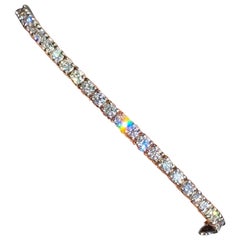 14k White Gold Diamond "Tennis" Bracelet Weighing 3.43cts
