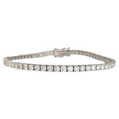 14k White Gold Diamond Tennis Bracelet Weighing 3.93ctw