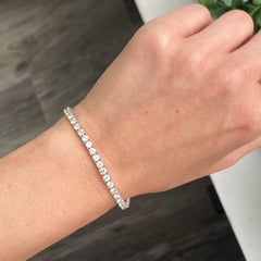 14k White Gold Diamond Tennis Bracelet Weighing 6.25ctw