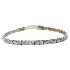 14k White Gold Diamond Tennis Bracelet Weighing 9.80 Ctw