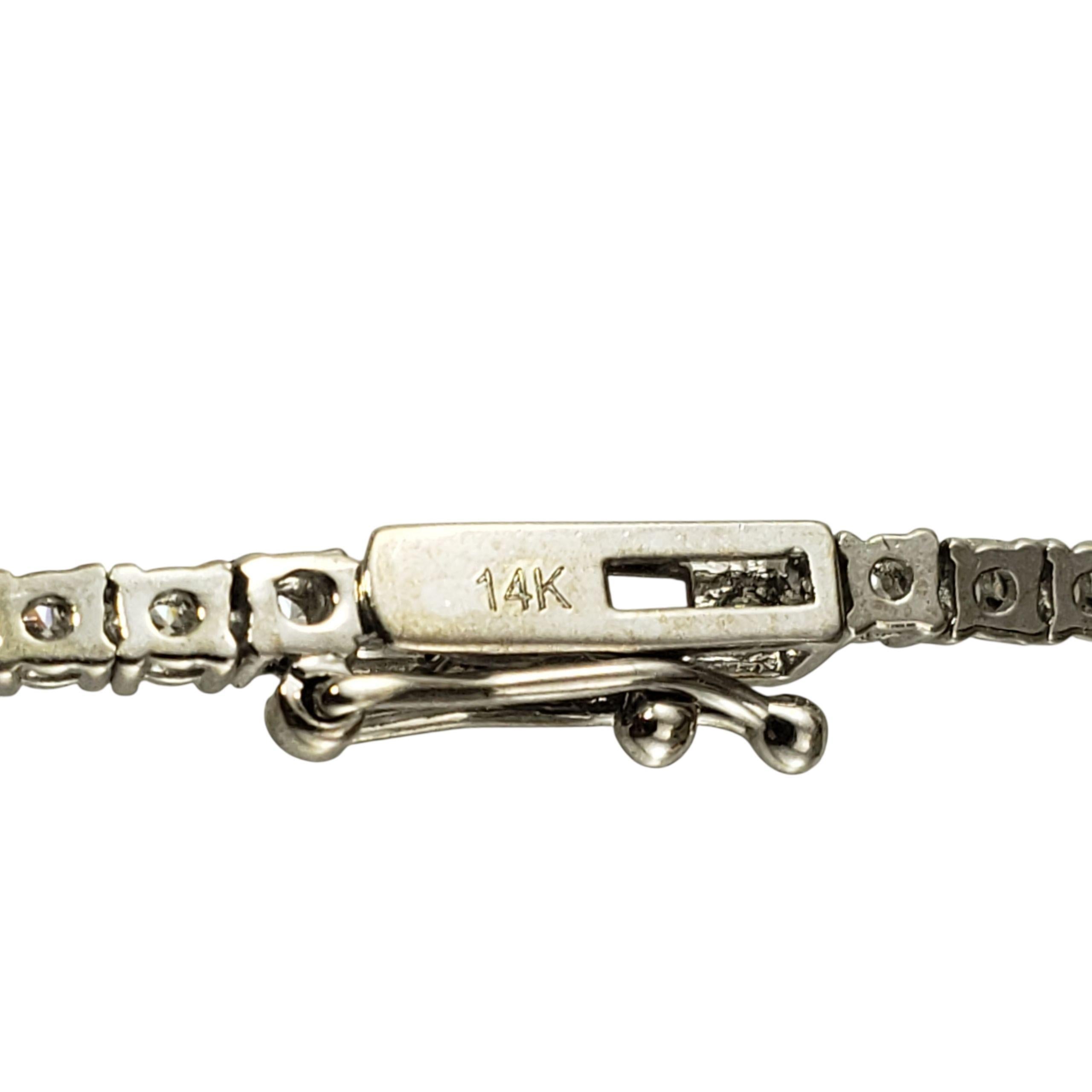 Brilliant Cut 14K White Gold Diamond Tennis Necklace 1.77 TCW.  #22926 For Sale