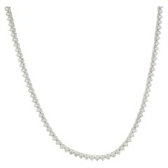 14k White Gold Diamond Tennis Necklace