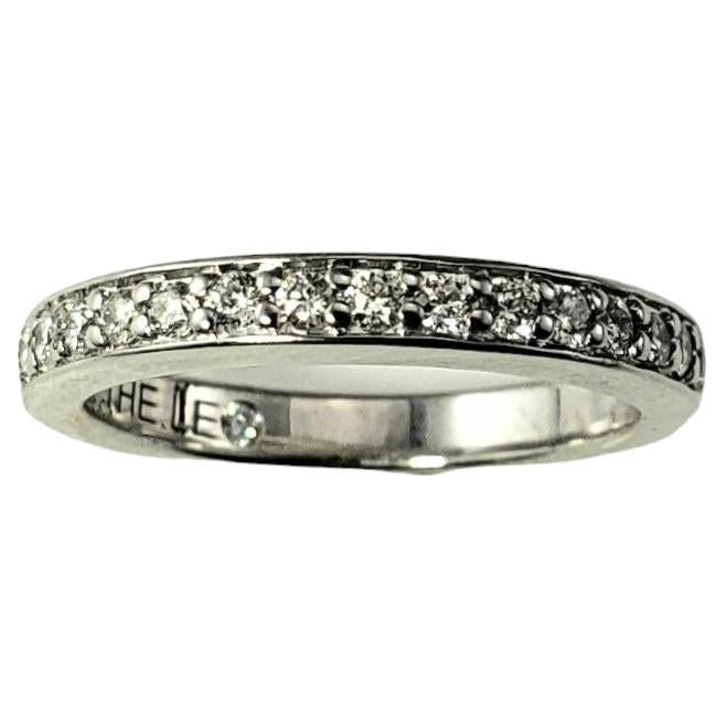 14K White Gold & Diamond "The Leo" Wedding Band Ring Size 4.5   #17237