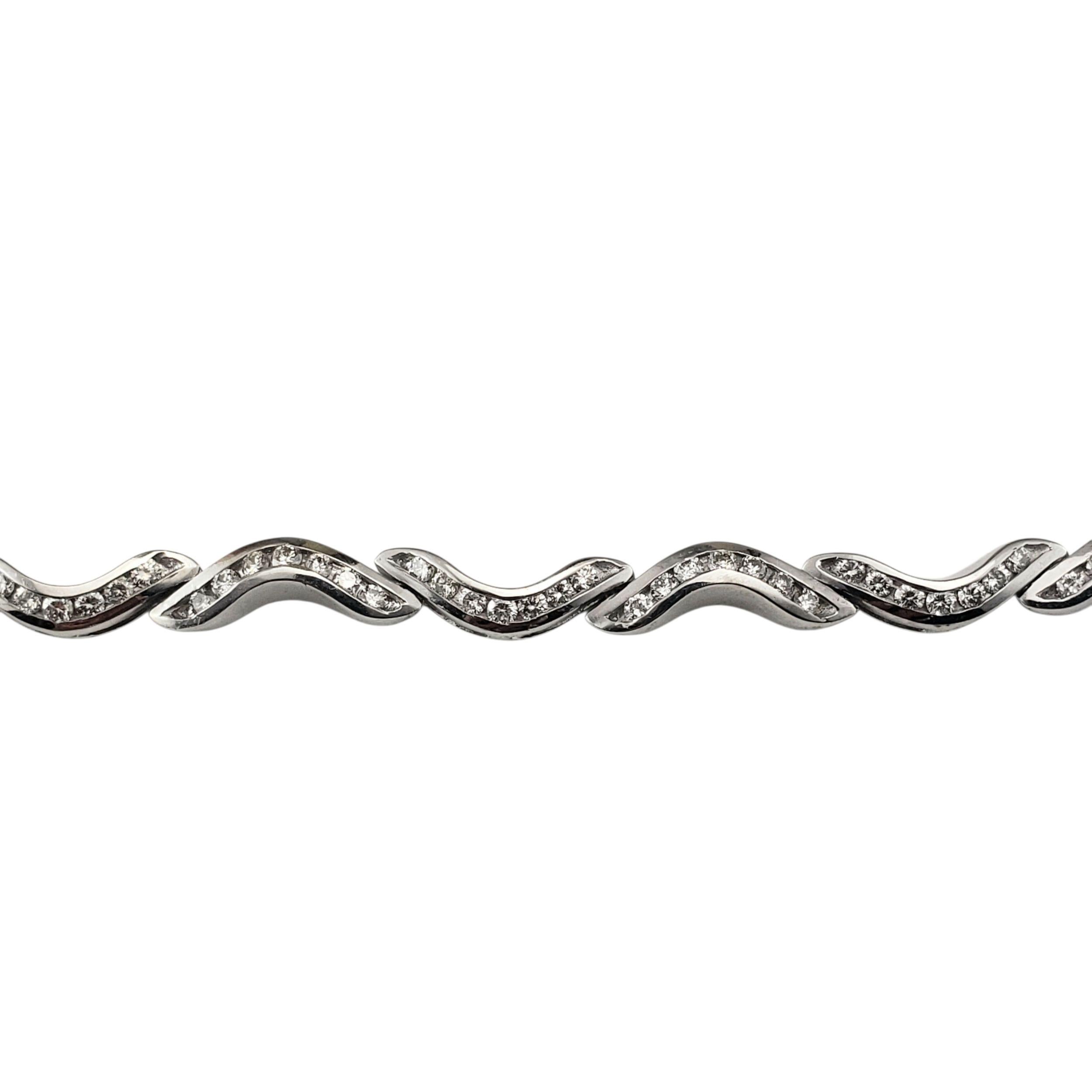 Taglio brillante Bracciale A Link con diamanti in oro bianco 14K #22775 in vendita