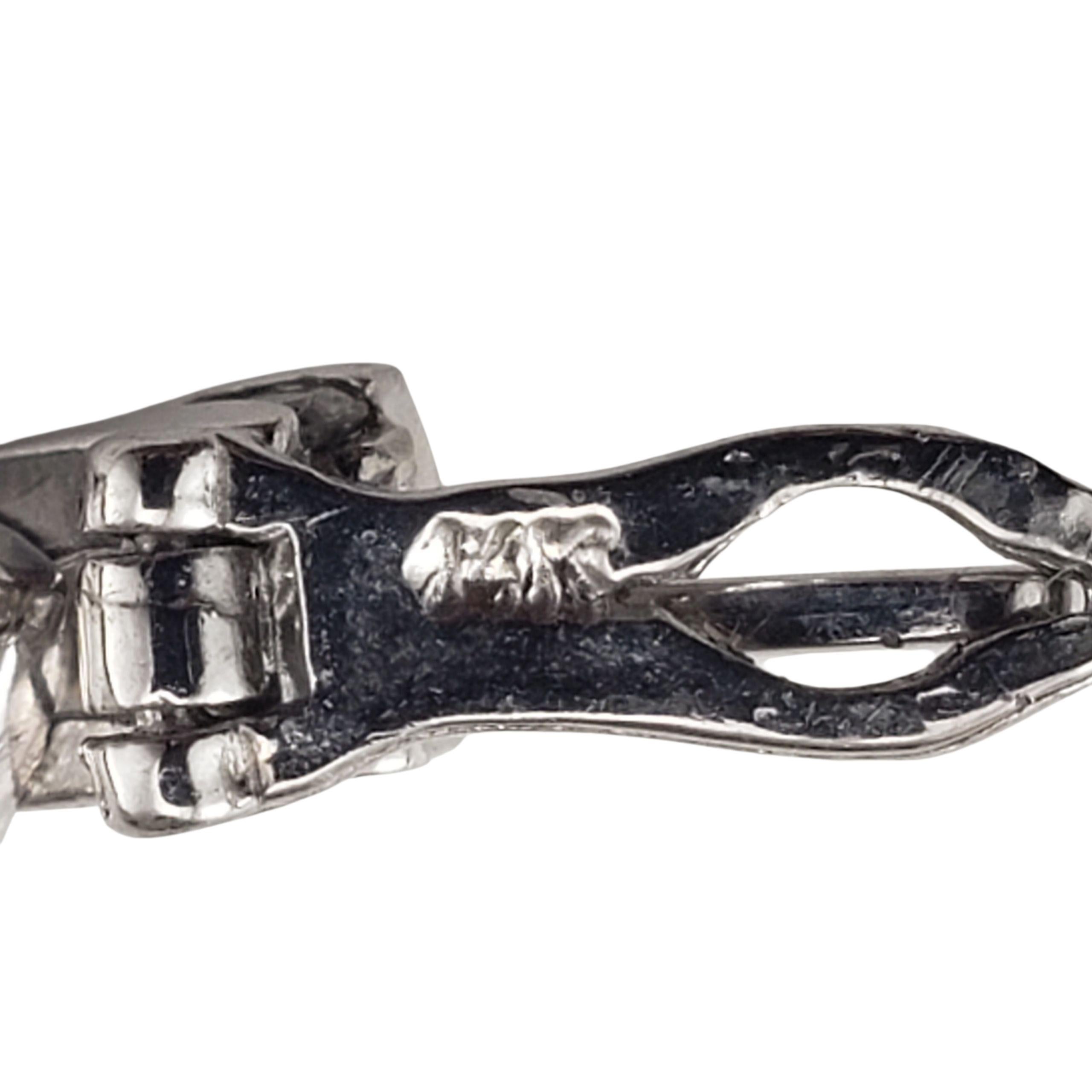 Bracciale A Link con diamanti in oro bianco 14K #22775 In condizioni buone in vendita a Washington Depot, CT