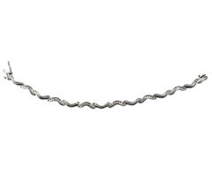 Bracciale A Link con diamanti in oro bianco 14K #22775
