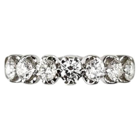 14-karätiger Weißgold-Diamant-Ring zum Hochzeitstag, Ringgröße 7, Art.-Nr. 25491