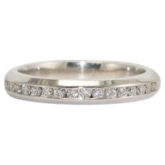 14K White Gold Diamond Wedding Band 0.18ct