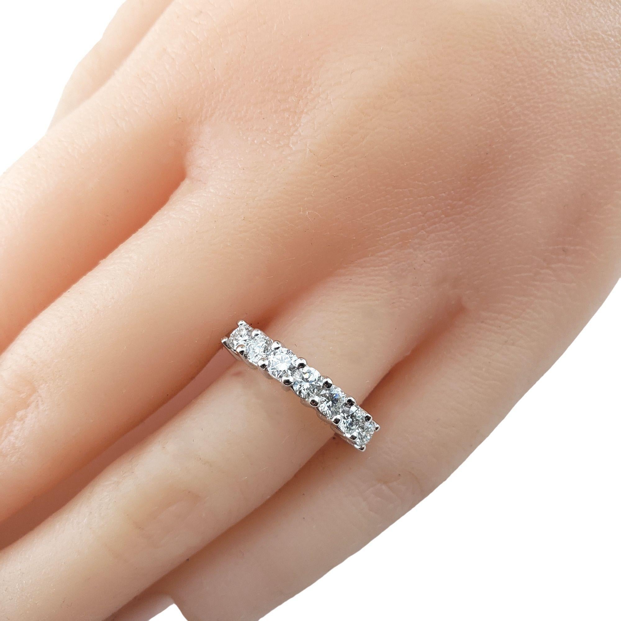 14K White Gold Diamond Wedding Band Ring Size 6.25 #15074 For Sale 1