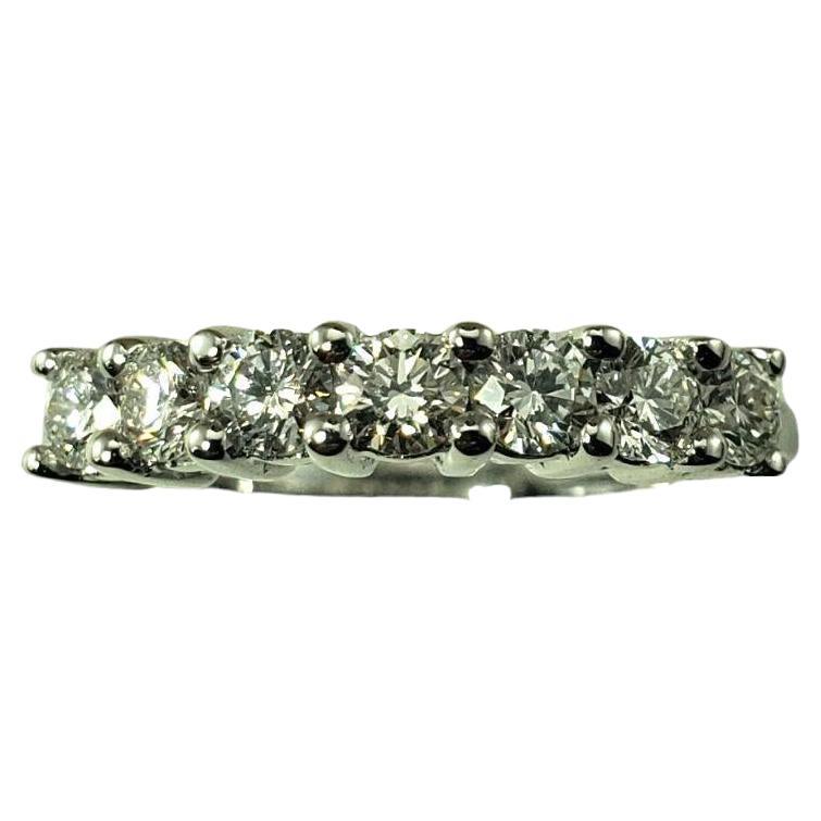 14K White Gold Diamond Wedding Band Ring Size 6.25 #15074 For Sale