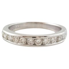 14K Weißgold Diamant-Hochzeitsring Größe 6,75 #14606