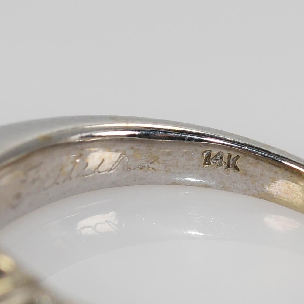 14K Weißgold Diamant Ehering Set 1,54ct im Zustand „Hervorragend“ im Angebot in Laguna Beach, CA