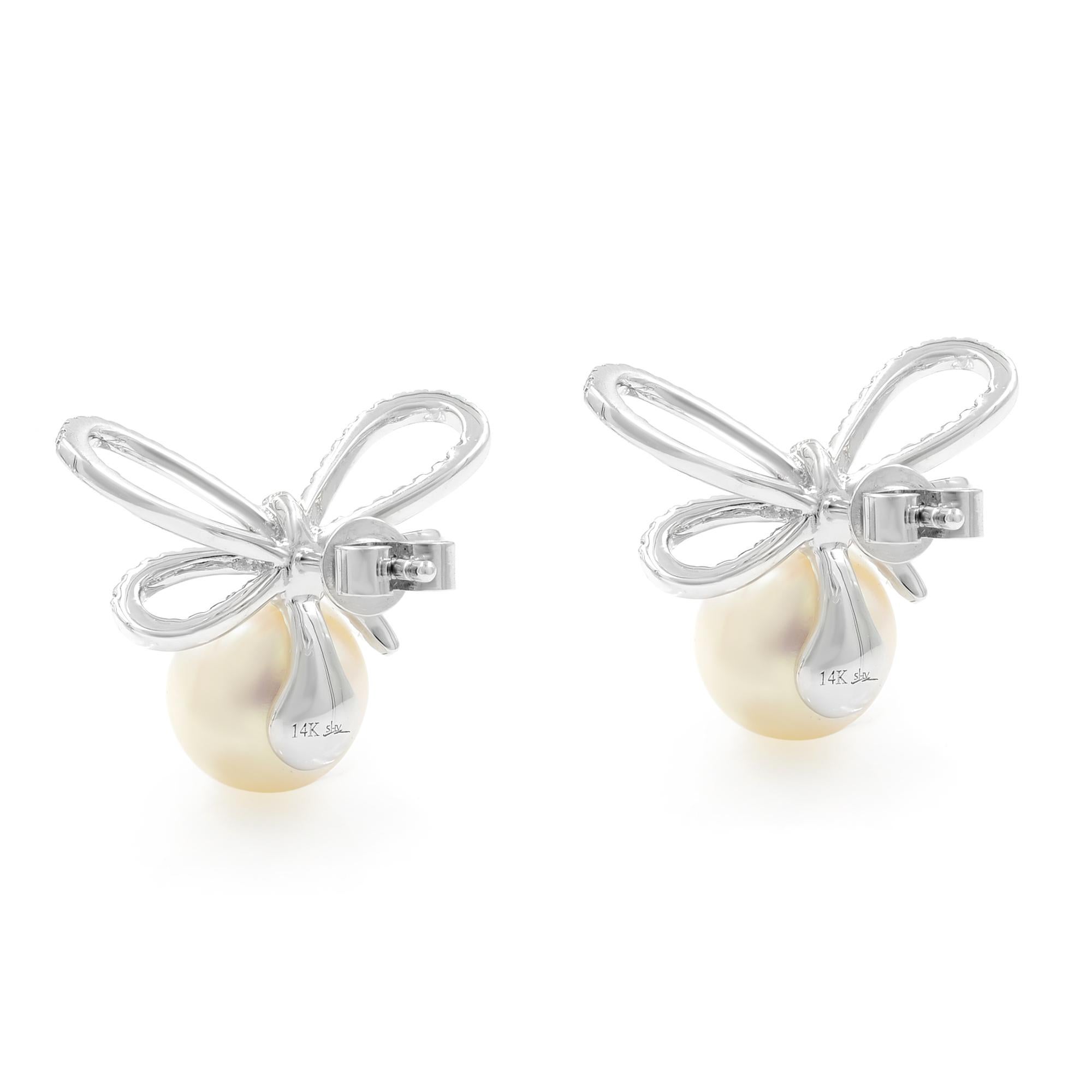 white gold pearl earrings