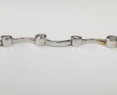 Bracciale Tennis S.S. White in oro 14 carati con diamanti