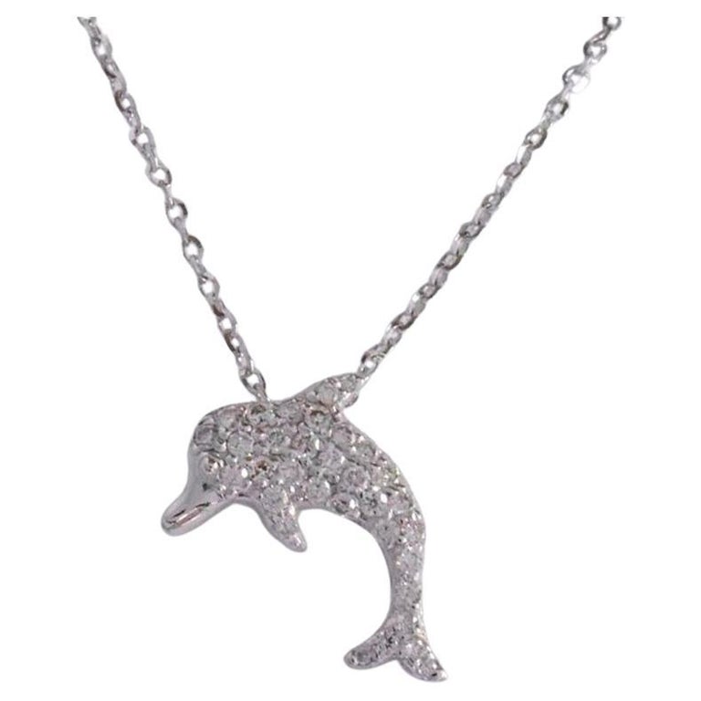 Height 15 MM Width 17 MM 14K Yellow Gold Dolphin Pendant 