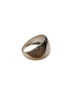 14K White Gold Dome Ring Size 9.25 #25506