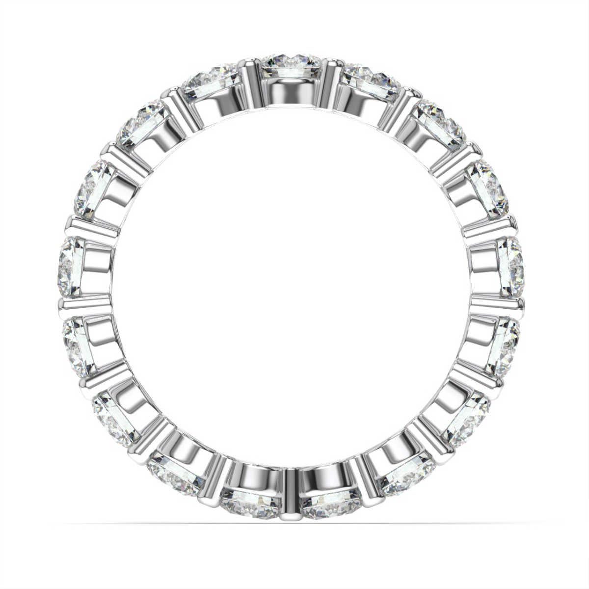 Timeless and classic. This eternity band features a perfectly matched round brilliant diamonds shared prong set. Experience the difference!

Product details: 

Center Gemstone Color: WHITE
Side Gemstone Type: NATURAL DIAMOND
Side Gemstone Shape: