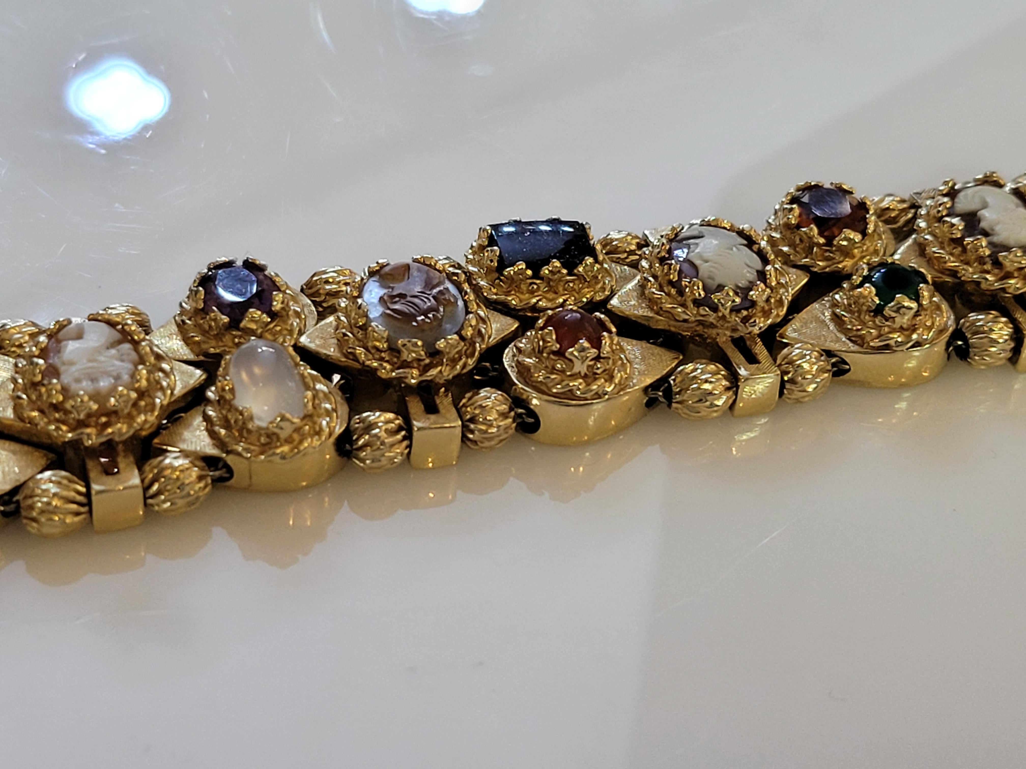 Victorien Bracelet en or blanc 14k  avec saphirs et diamants en vente