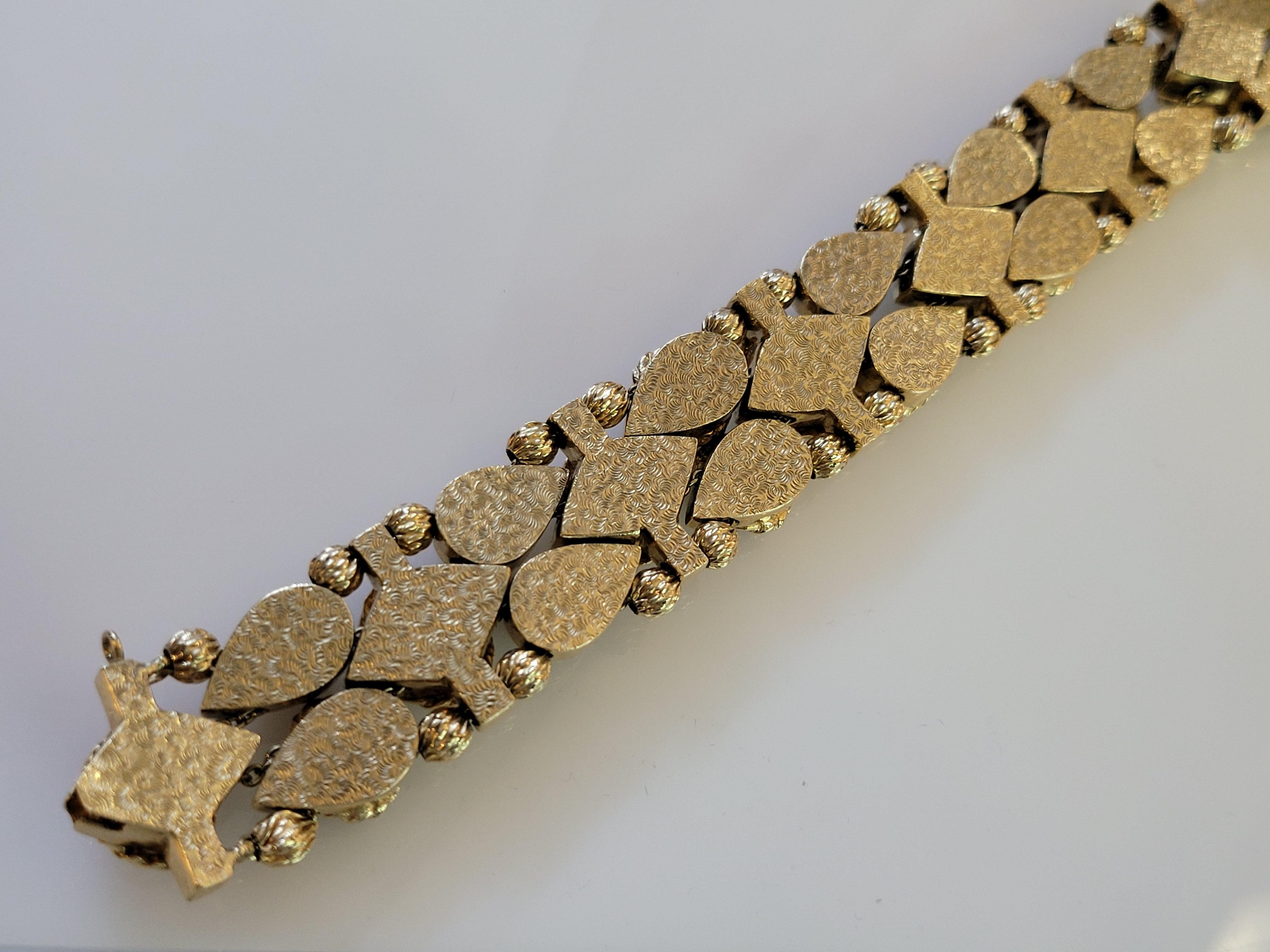 Taille brillant Bracelet en or blanc 14k  avec saphirs et diamants en vente