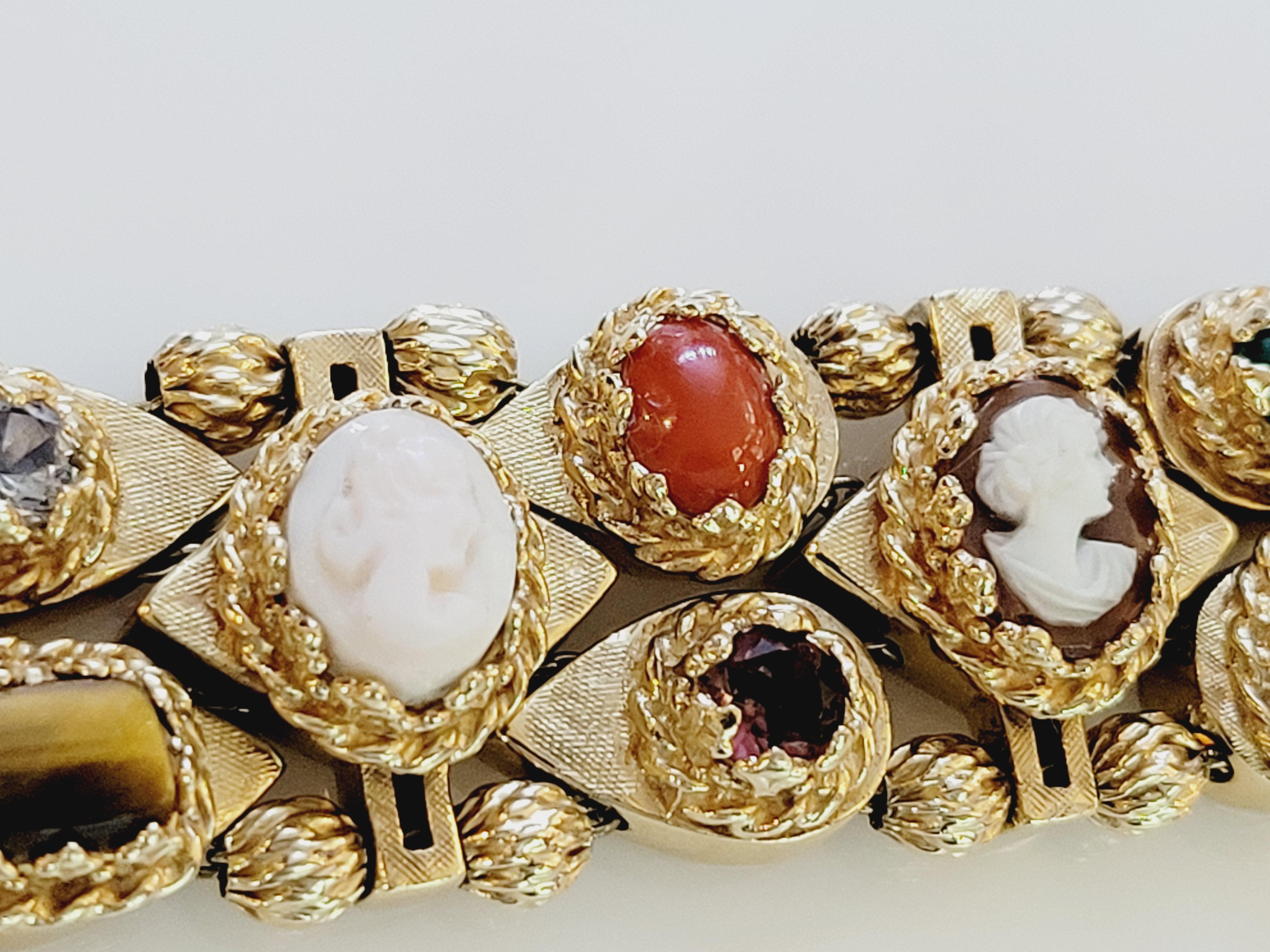 Bracelet en or blanc 14k  avec saphirs et diamants Bon état à New York, NY