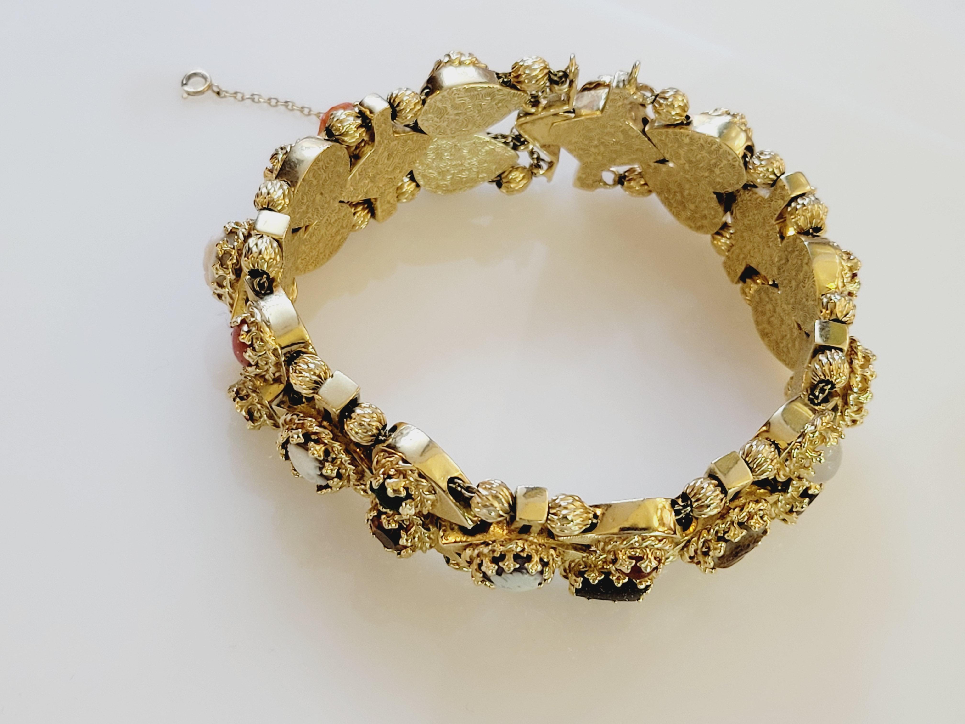 Bracelet en or blanc 14k  avec saphirs et diamants 3
