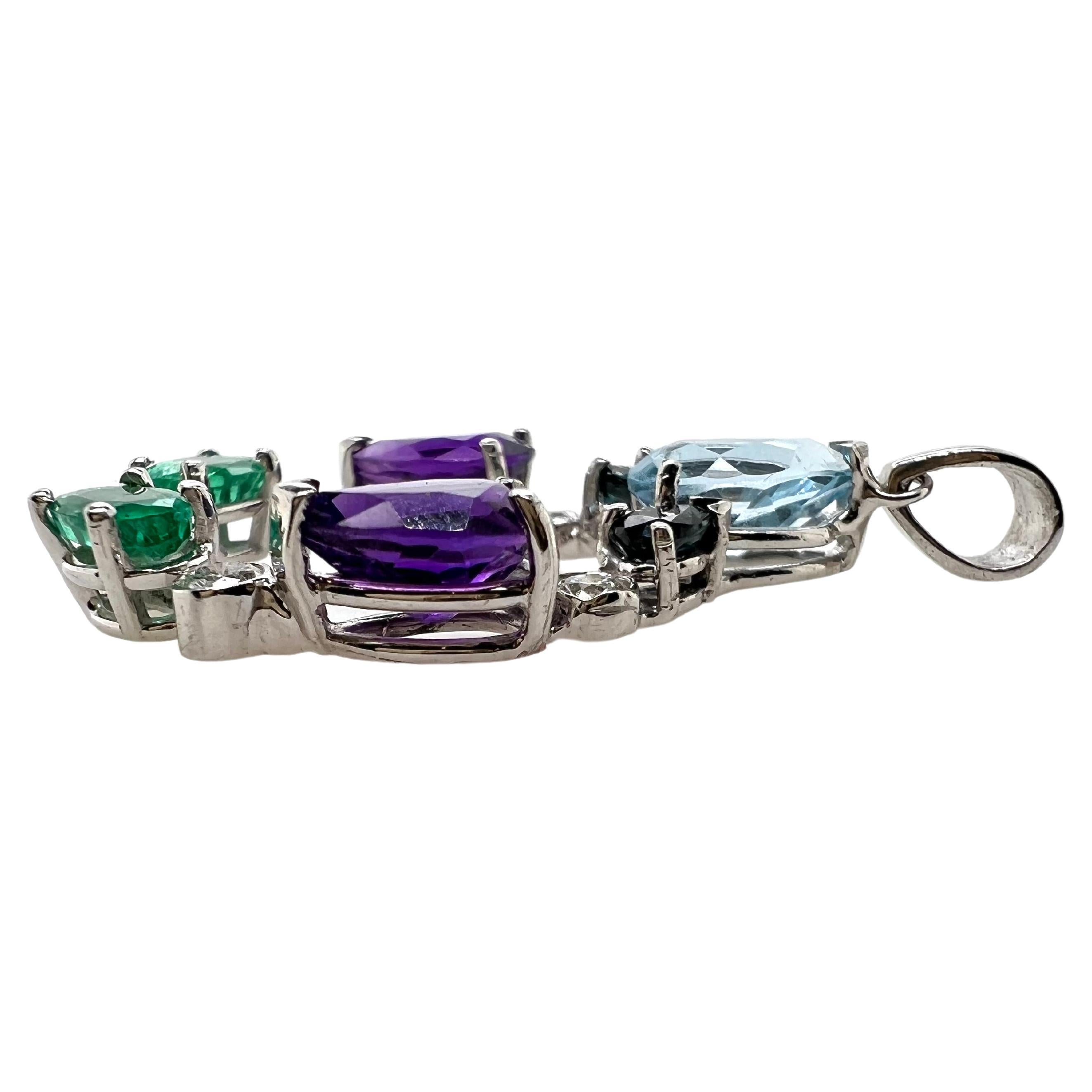 amethyst and emerald necklace