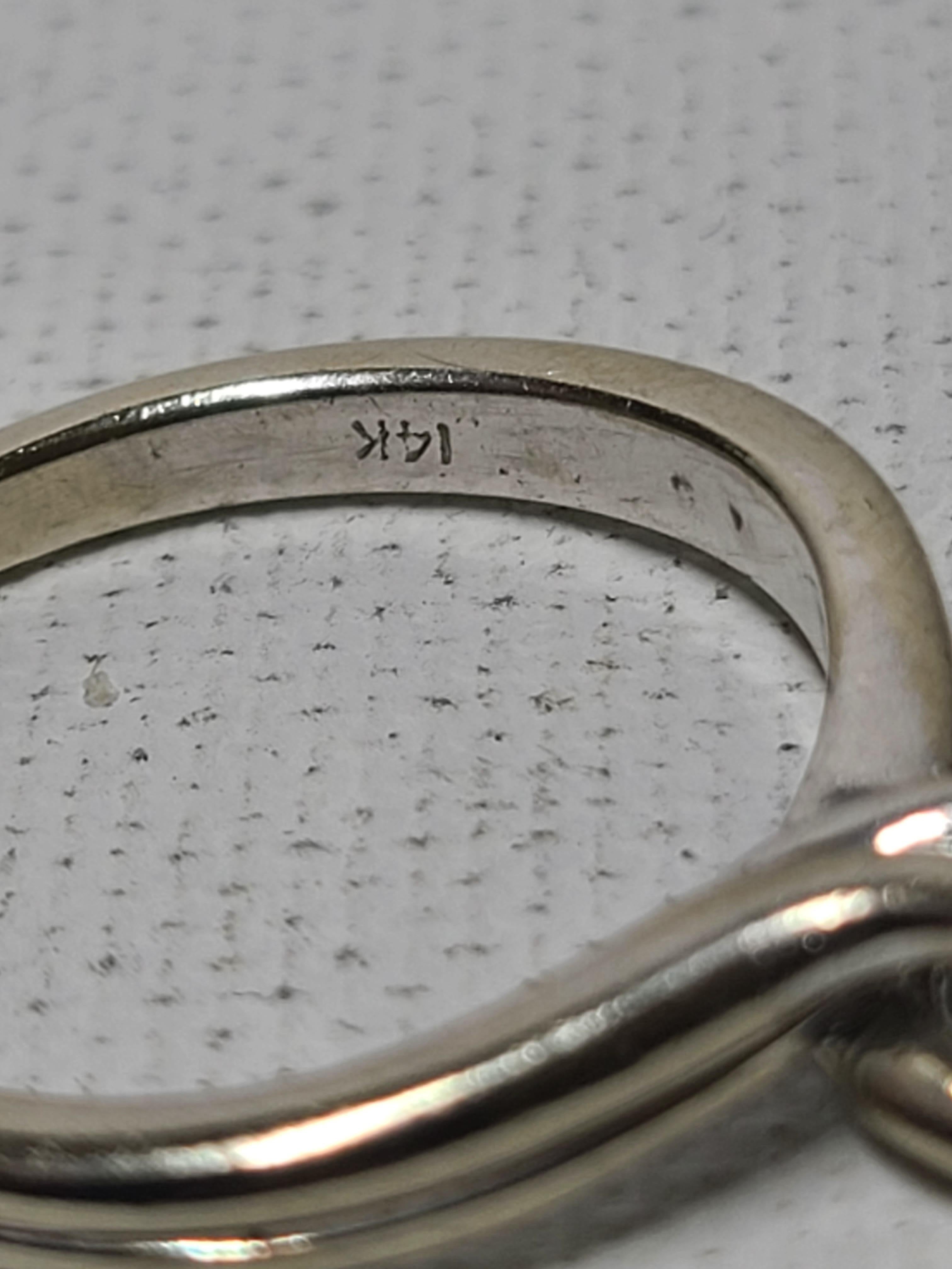 Verlobungsring aus 14 Karat Weißgold mit 4.4 mm Diamant Damen
