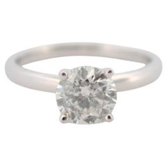 Anillo de compromiso de oro blanco de 14 quilates con diamantes naturales