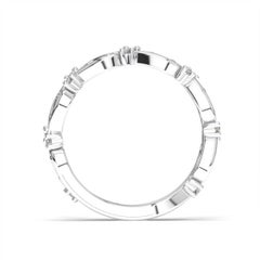 14 Karat White Gold Entwine Diamond Ring '1/10 Carat'