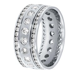 14K White Gold Eternity Diamond Band 2.00 Carat