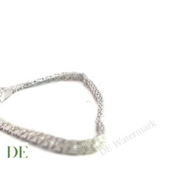 14k white gold european deco filigree classic .71 ct diamond bracelet