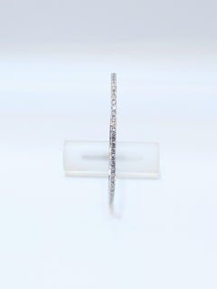 Bracelet tennis extensible en or blanc 14 carats avec diamants naturels