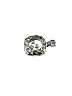 14K White Gold Floating Diamond Pendant #24976