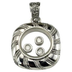 14K White Gold Floating Diamond Pendant #24976