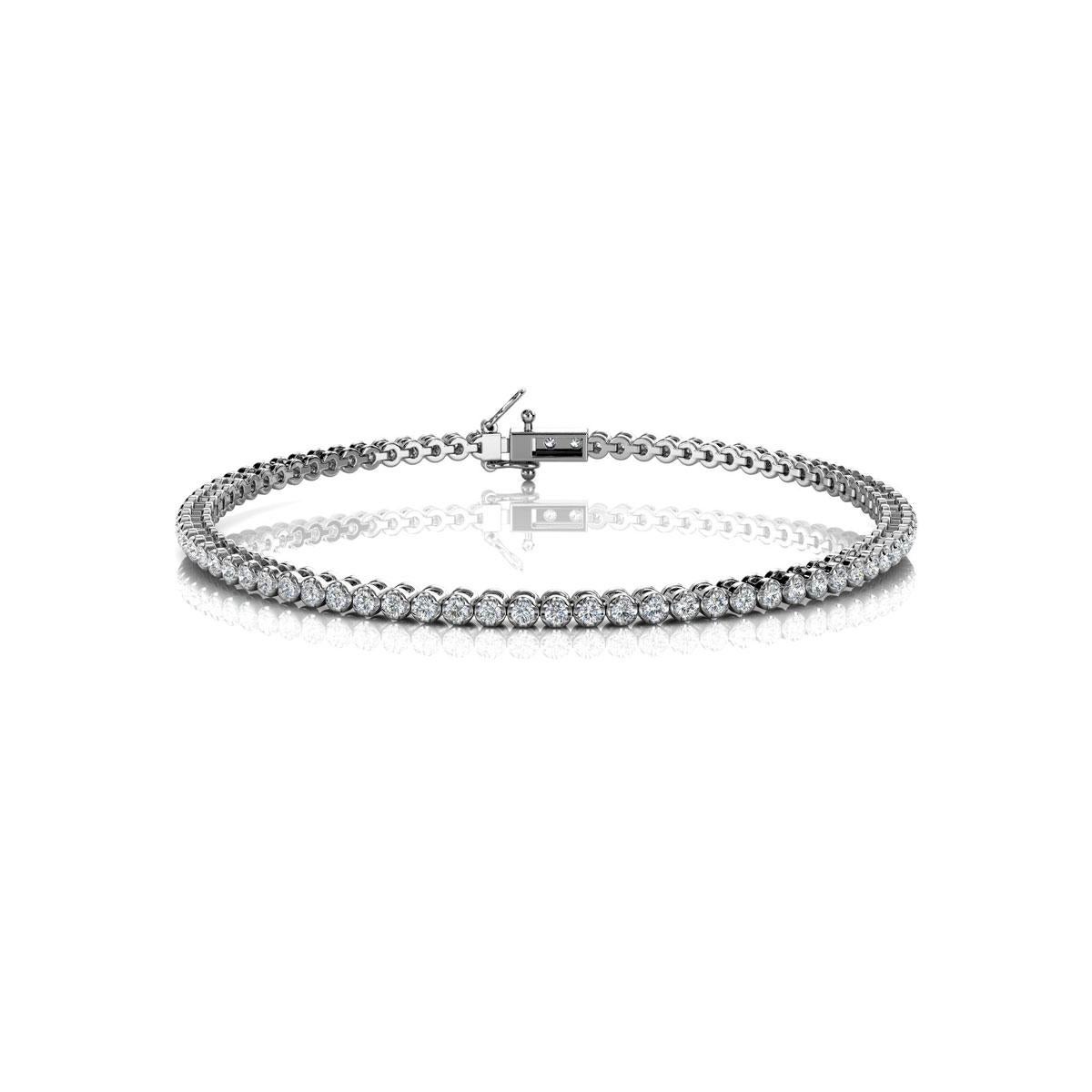 A timeless four prongs diamonds tennis bracelet. Experience the Difference!

Product details: 

Center Gemstone Type: NATURAL DIAMOND
Center Gemstone Color: WHITE
Center Gemstone Shape: ROUND
Center Diamond Carat Weight: 0.97
Metal: 14K White