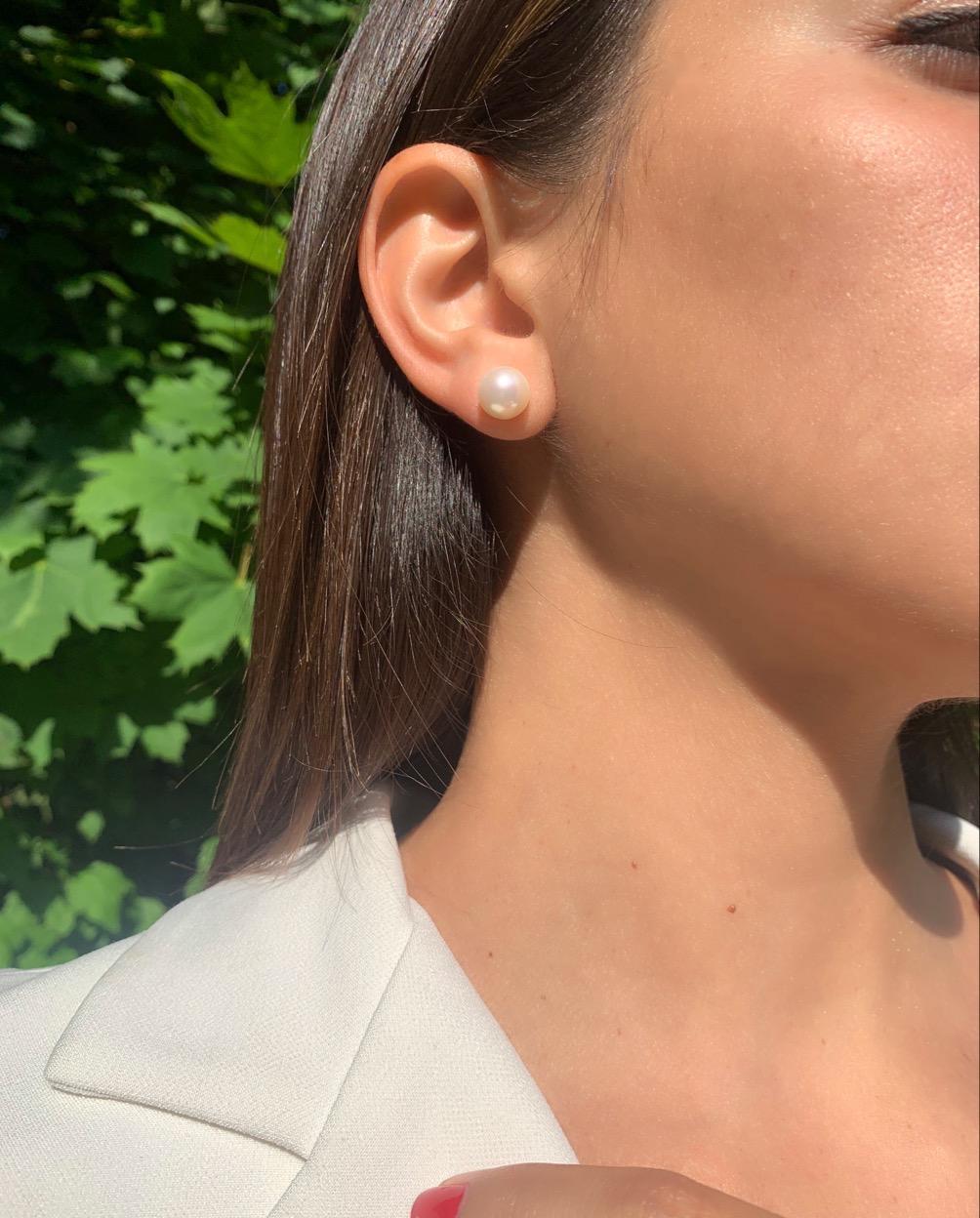 10 mm pearl earrings
